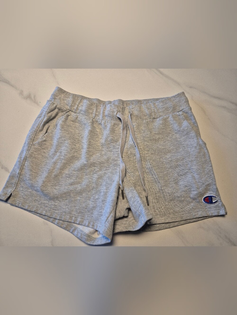 Champion Light Gray Cotton Blend Women’s Athletic Shorts